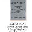 Extra Long 78" Length Vinyl Shower Curtain Liner